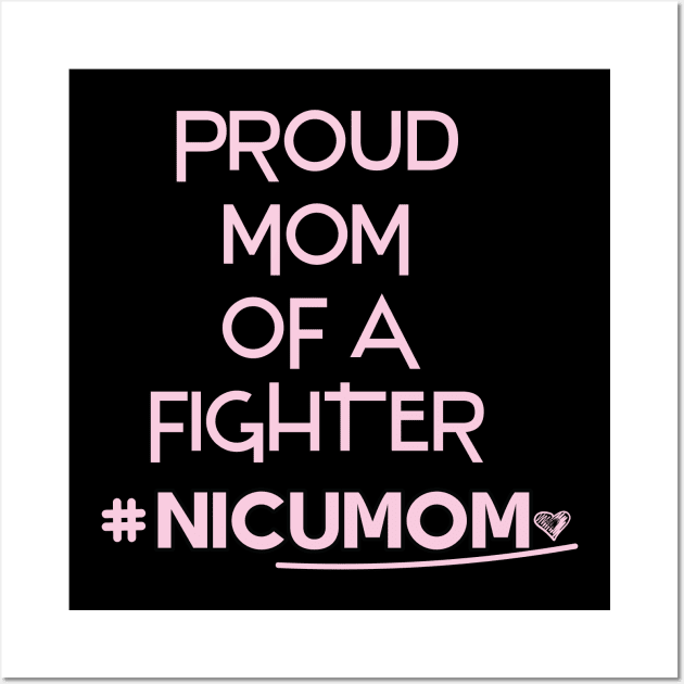 Proud Mom of a Fighter Shirt  #Nicumom Wall Art by ARBEEN Art